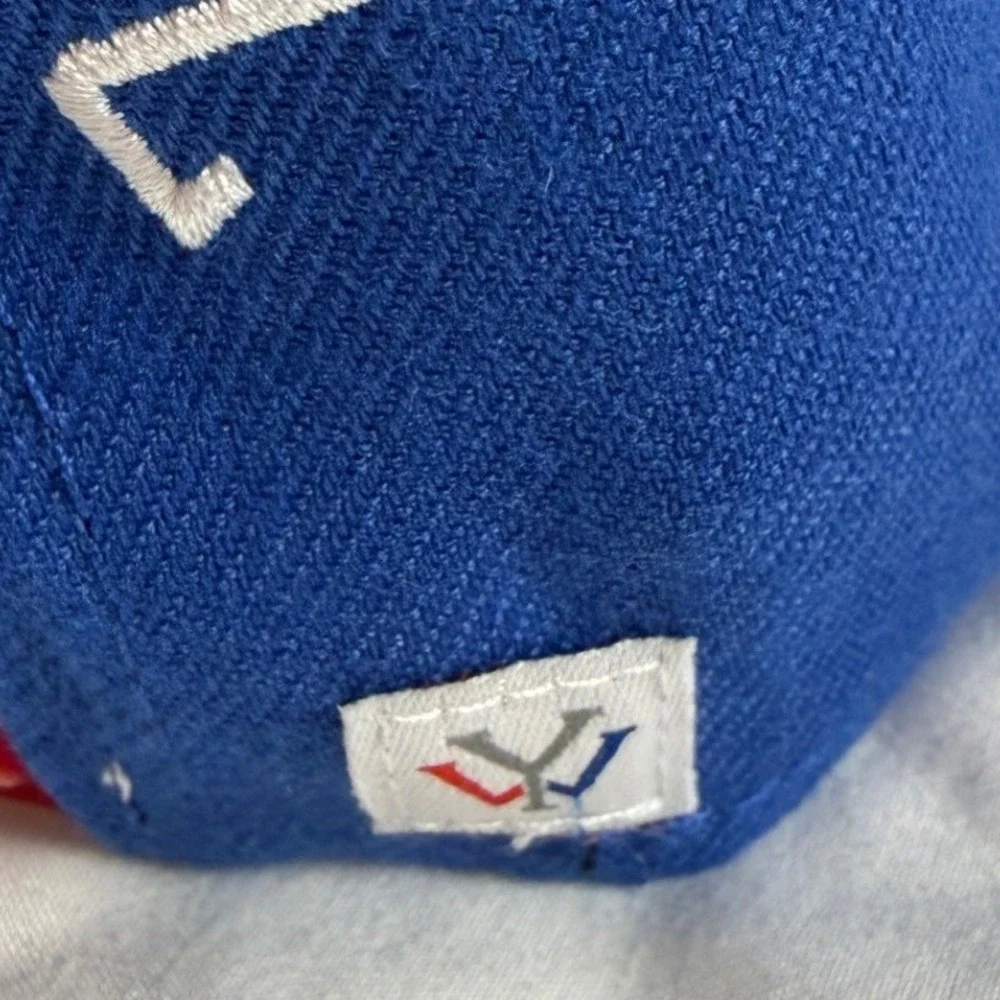 Young Whales Enjoy Football Better Victor Cruz Snapback Hat Blue Red Time Warner